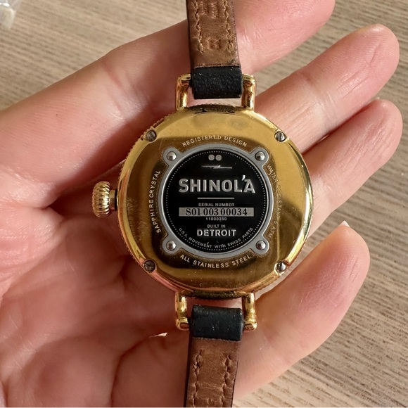 TWO BANDS INCLUDED Shinola The Birdy Double Wrap White Leather Strap Watch - Picture 6 of 8